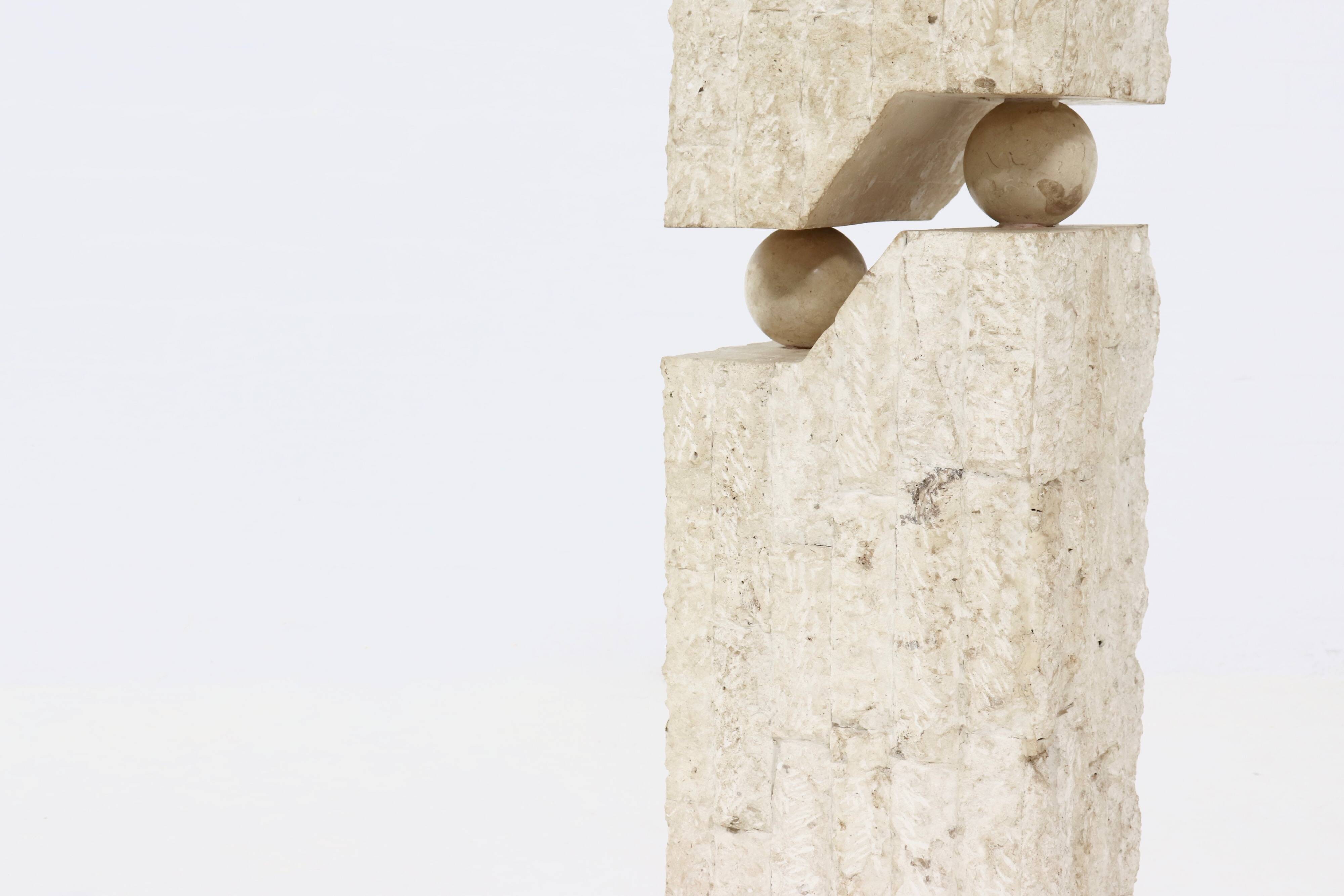 Postmodern Mactan stone pedestal, 1980s