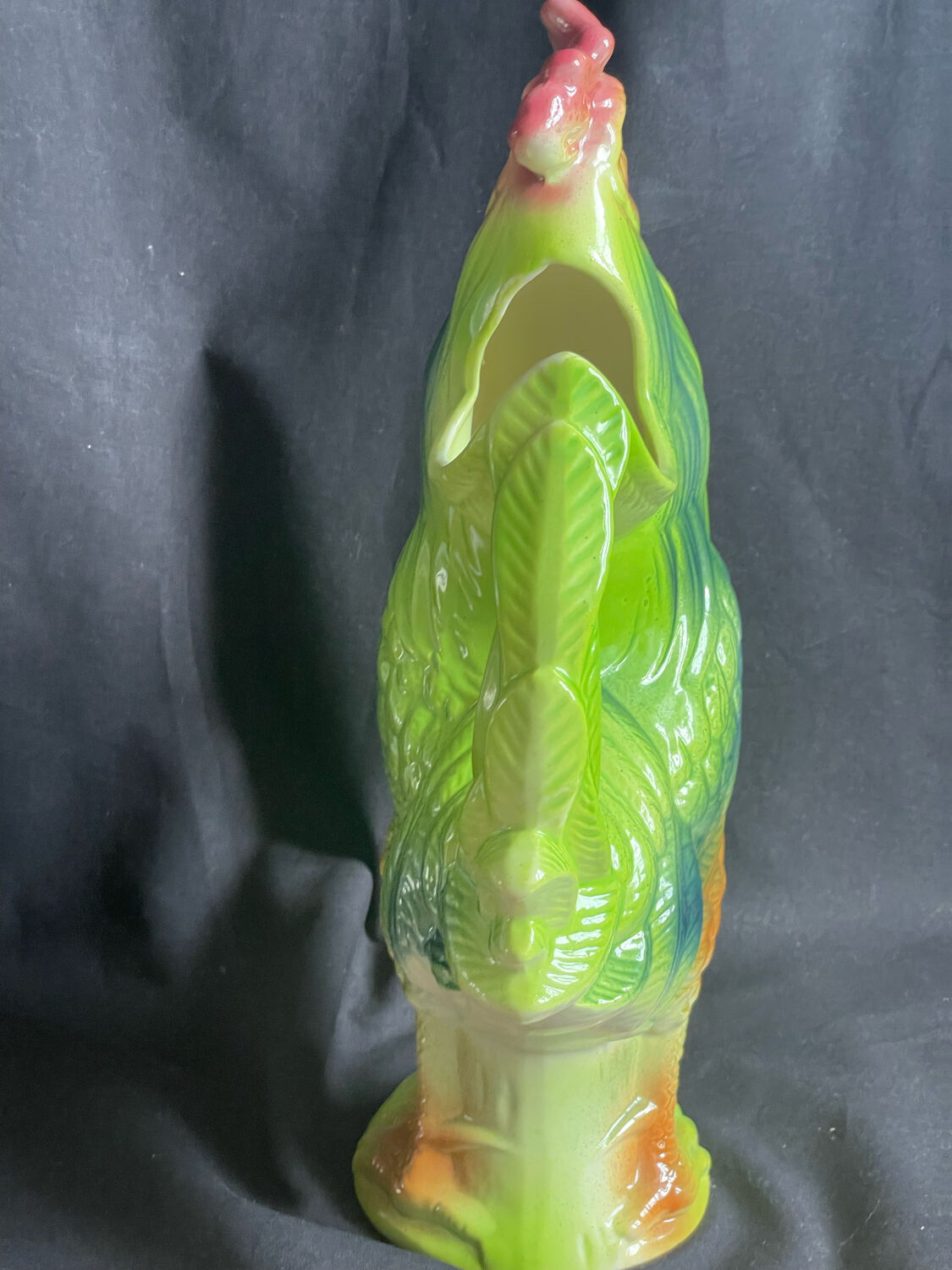 Carafe barbotine saint clément forme coq