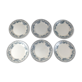 Set de 6 assiettes "terre de fer" hbcm modèle Guadeloupe