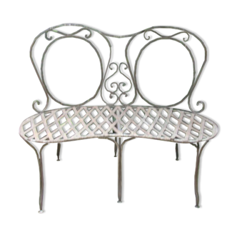Old wrought iron bench