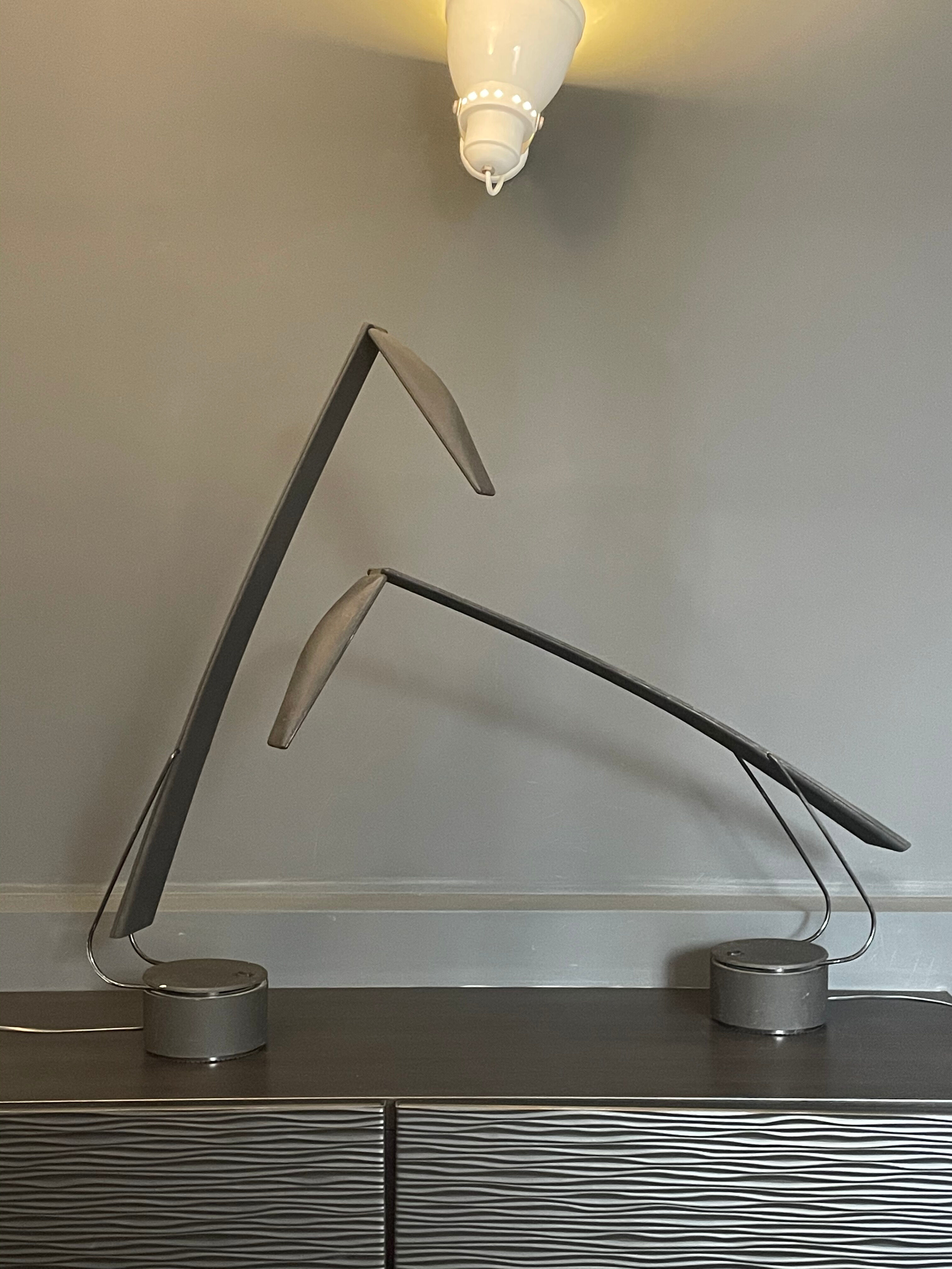 Pair of vintage Italian lamp Dove by Colombo and Barbaglia, 1980