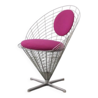 "K2" Cone chair in wire by Verner Panton / Plus Linje