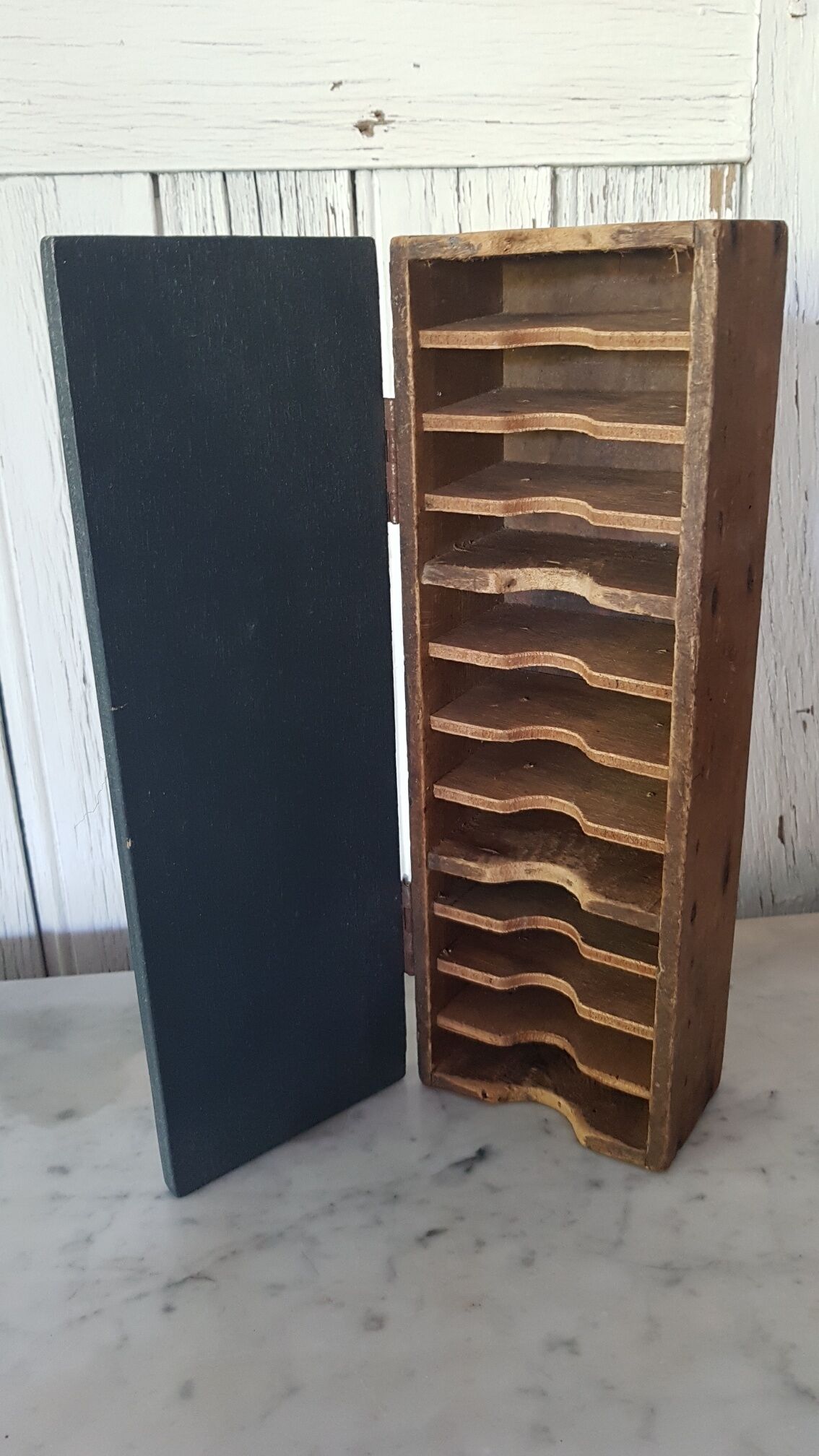 Old wooden binder box