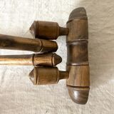 Turned wooden towel rack