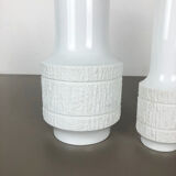 Set of 3 porcelain op art vase by Richard Scharrer for Thomas, Germany, 1970s