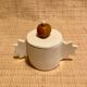 Glazed ceramic box of French artisanal manufacture vallauris