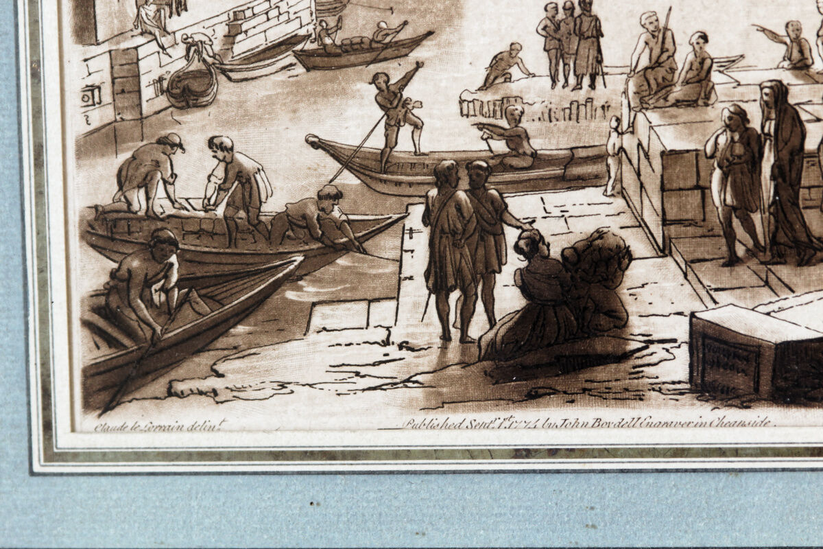 Paire de gravures encadrées, Claude Lorrain