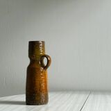 Poterie colorée - Vase en céramique, style rustique et artisanal.