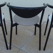 6 chaises style gondole structure métallique intérieur et extérieur
