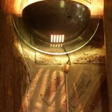 Pair of metal and plexiglass wall lights