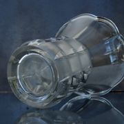Art Deco Made in Czehoslovakia  Satin and Clear Glass - 22 cm tall