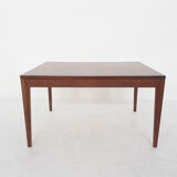 Table basse moderne scandinave de rectangle de bois de rose, années 60