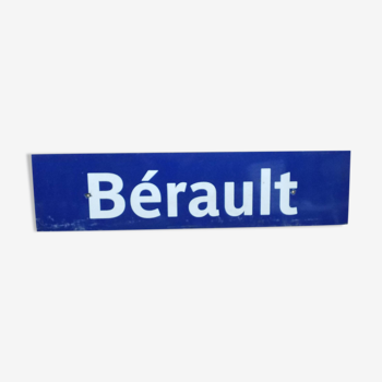 Plaque de métro Bérault