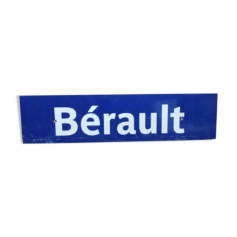 Plaque de métro Bérault
