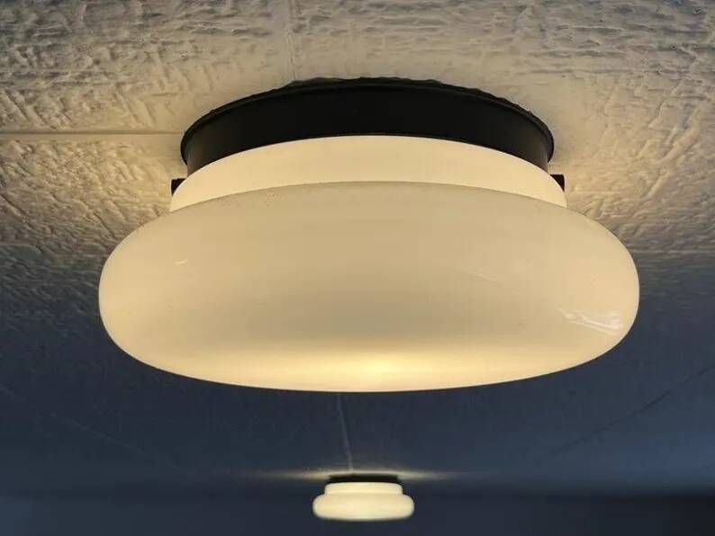 Pair of DESIGN Midcentury Wall or Ceiling Lamps, Flushmounts, 1970s