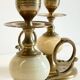 BOUGEOIRS Vintage Onyx Marble and Brass