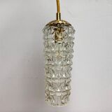Vintage moulded glass tulip hanging lamp