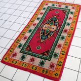 Tapis vintage français Savonnerie en laine – 90 x 176 cm – Années 1960