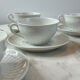 Set of 6 porcelain cups and saucers F. Chauvigny