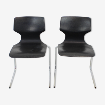 Lot de 2 chaises Pagwood par Flototto, 1982