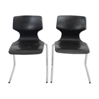 Lot de 2 chaises Pagwood par Flototto, 1982