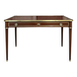 Louis XVI style flat desk in mahogany from around 1950.