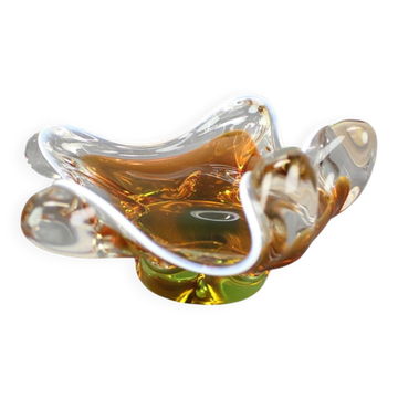 Czech art glass bowl by Josef Hospodka, 1960s