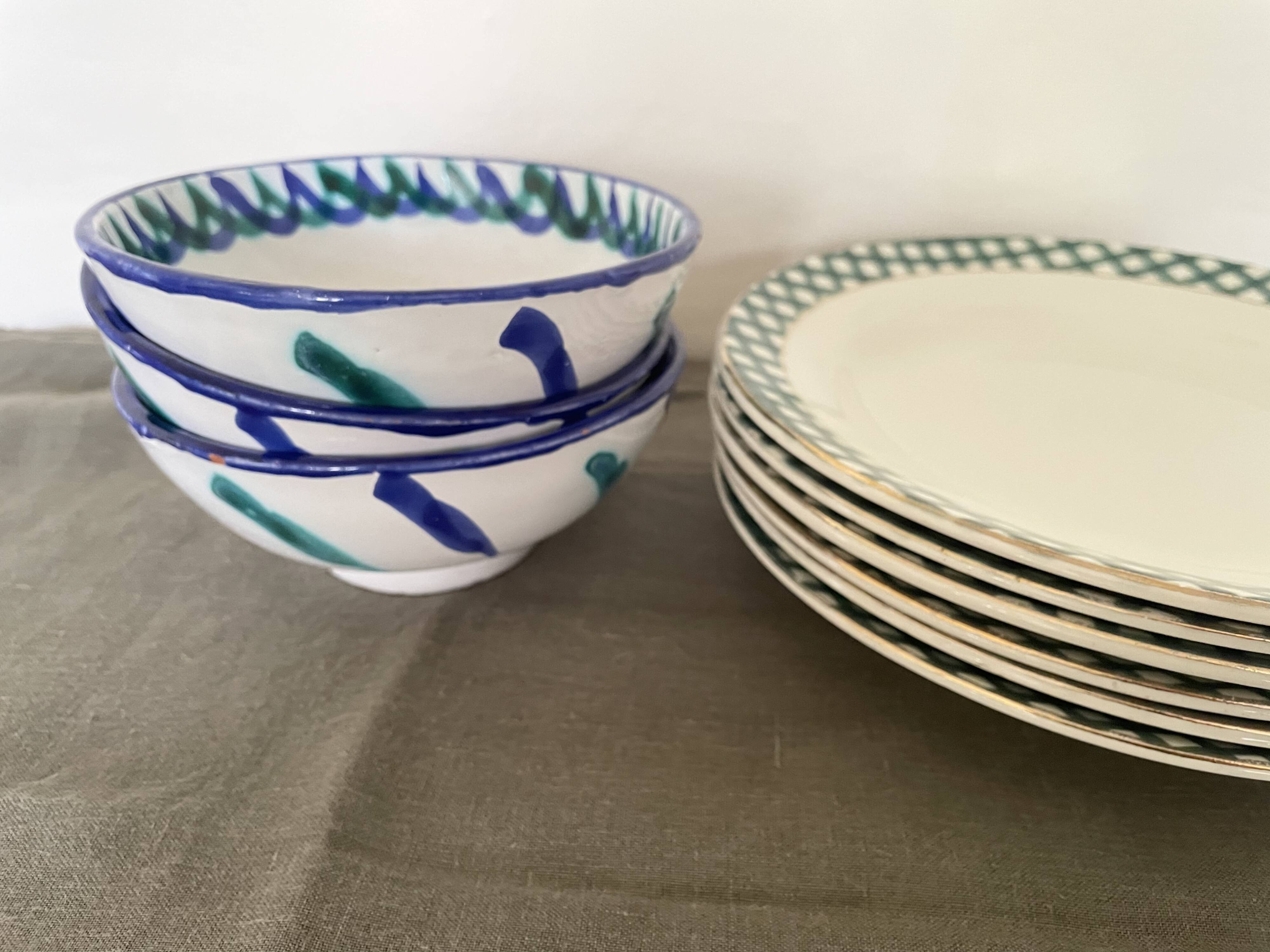 Fajalauza glazed terracotta bowls