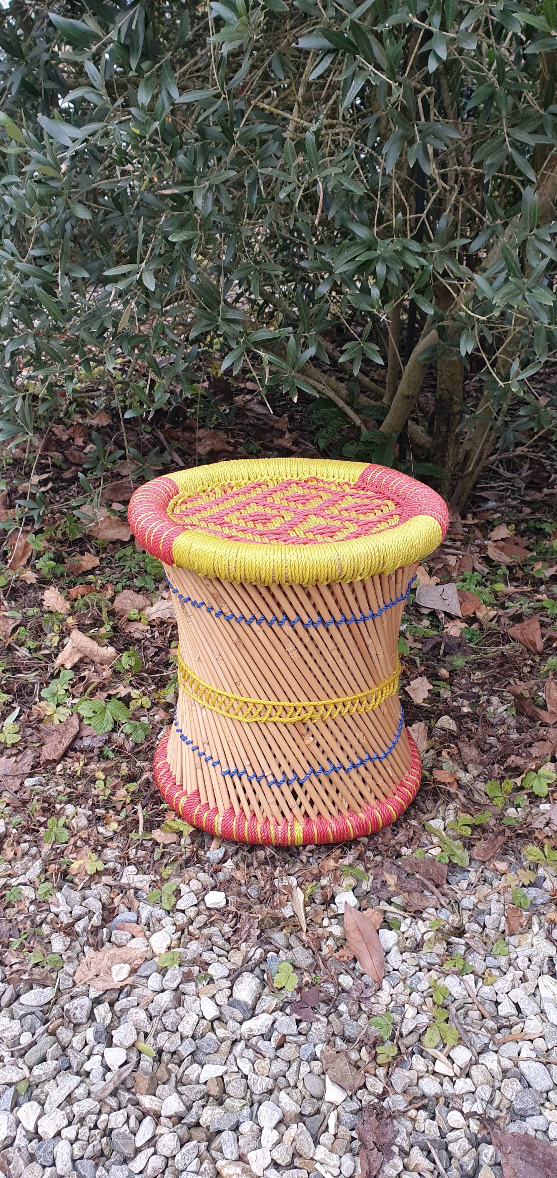 Ethnic rattan stool