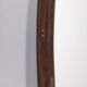 Vintage 1970s oval wall mirror in wood, italian design