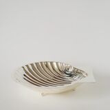 Large silver-plated shell-shaped bowl, 1950.
