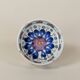 Hand painted ceramic ashtray vintage floral pattern blue decoration