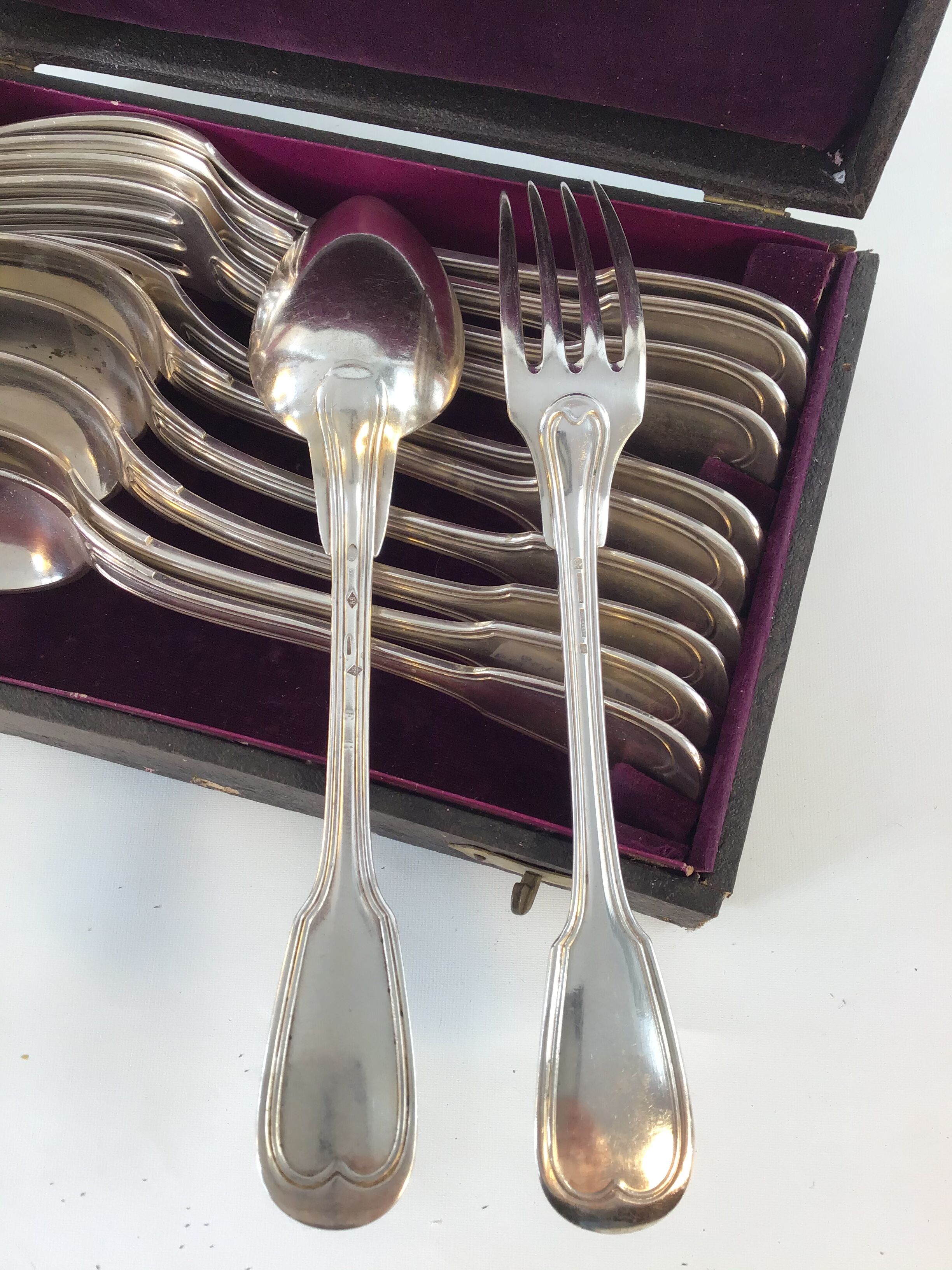 Lemaitre & Ridoux chinon silver metal cultery set