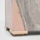 Large marble planter in pink marble, Belgium ca. 1980
