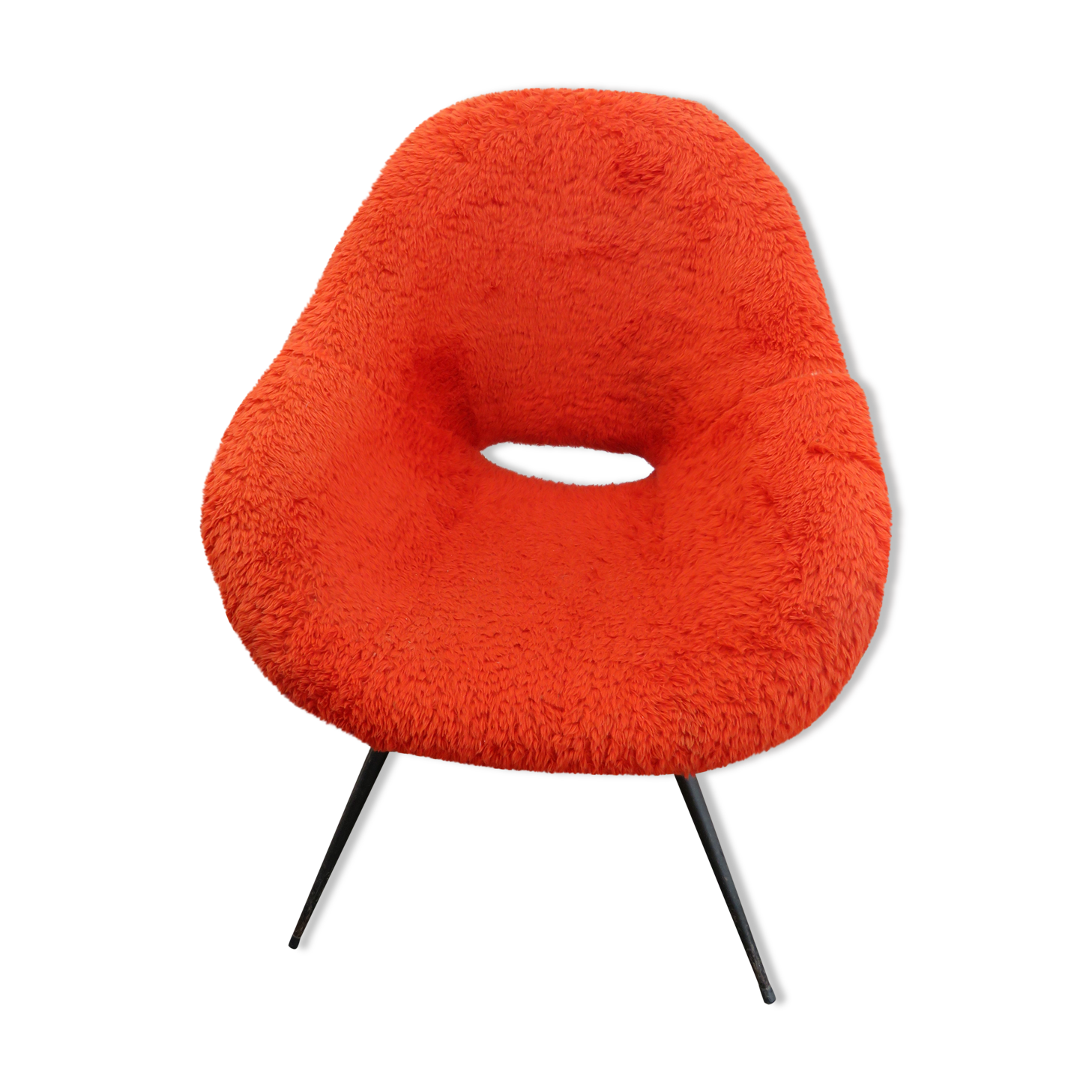 Vintage 70' fur armchair