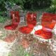 set of 3 vintage plexiglass chairs