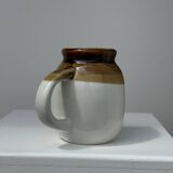 Small two-tone white and brown pitcher Made in China