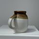 Small two-tone white and brown pitcher Made in China