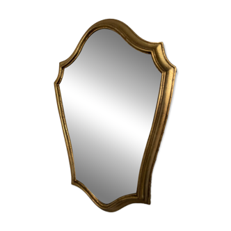 Small vintage gilded wood mirror