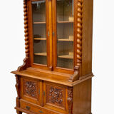 Renaissance style walnut buffet bookcase