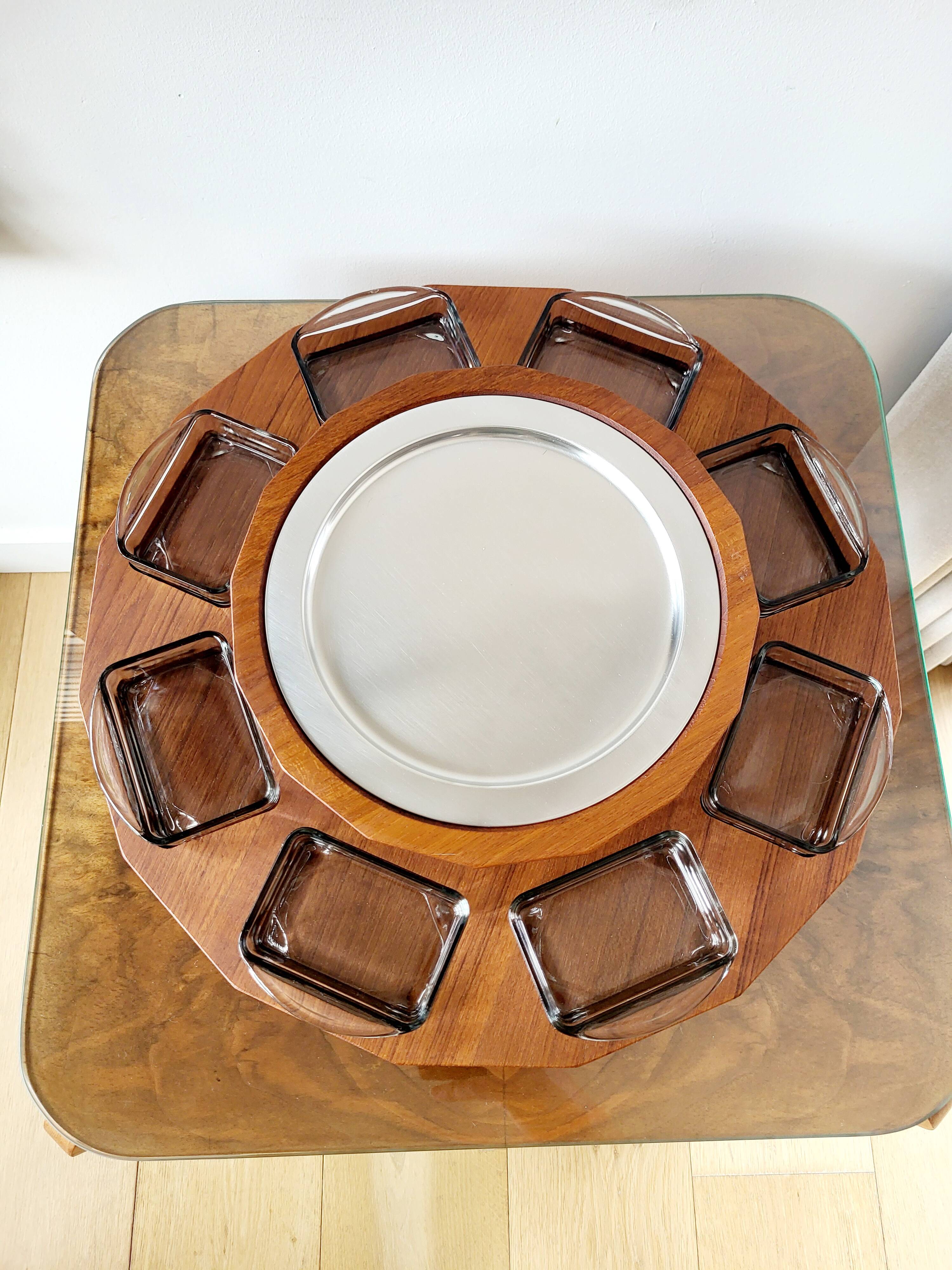 Plateau tournant Lazy Susan, design scandinave des années 60