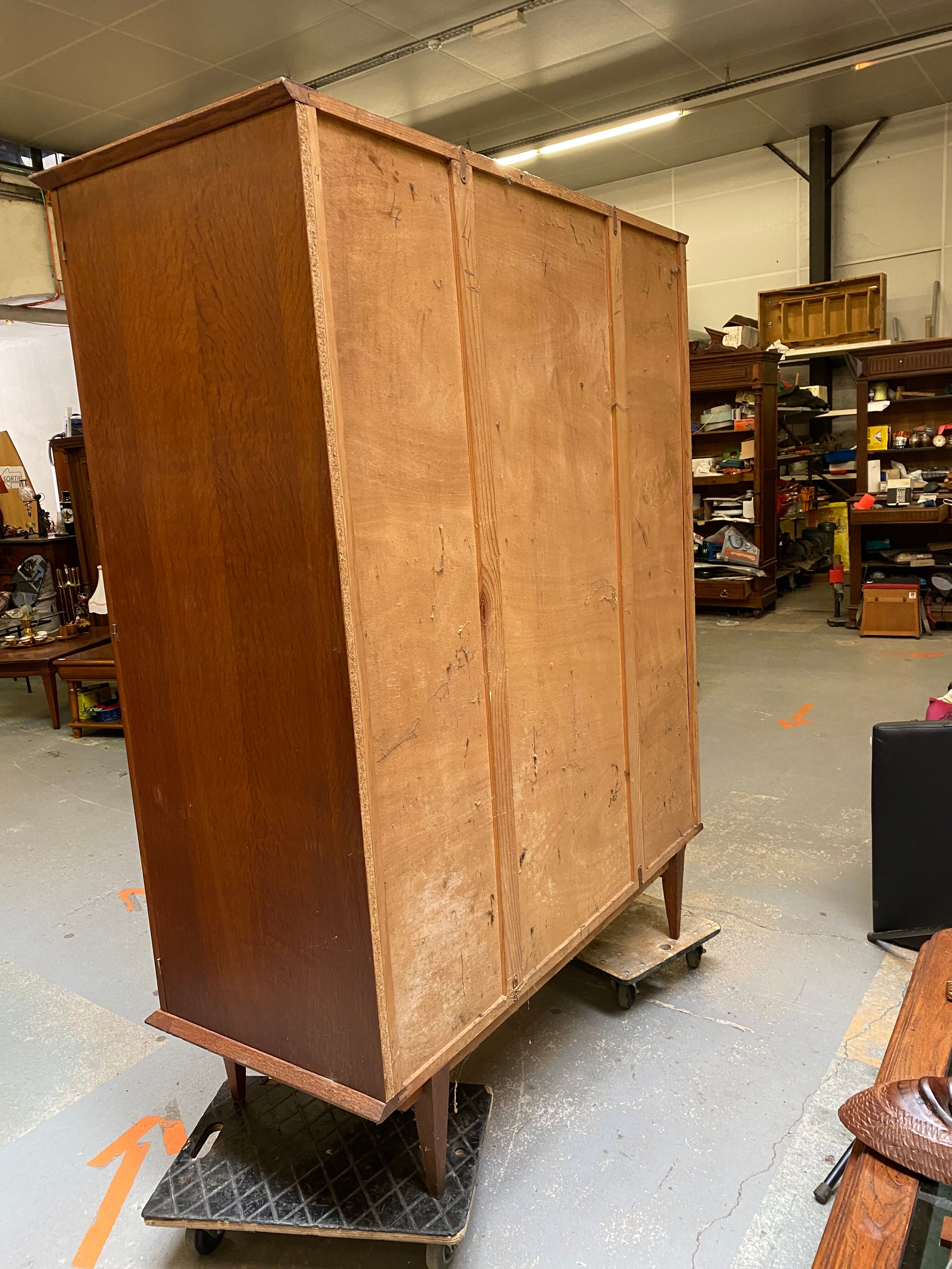 Vintage compass foot cabinet