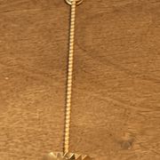 Ice bucket and its vintage 1950 gold metal spoon