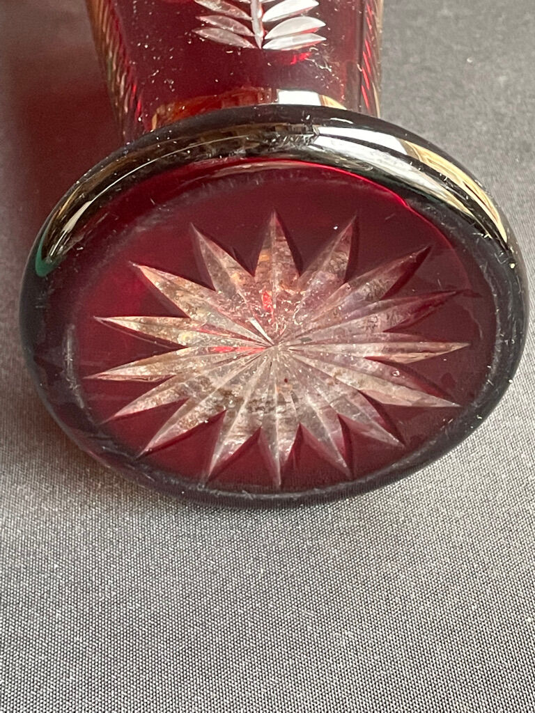 Baluster vase - cut blown crystal