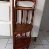 Old bamboo corner shelf measuring 92 cm high