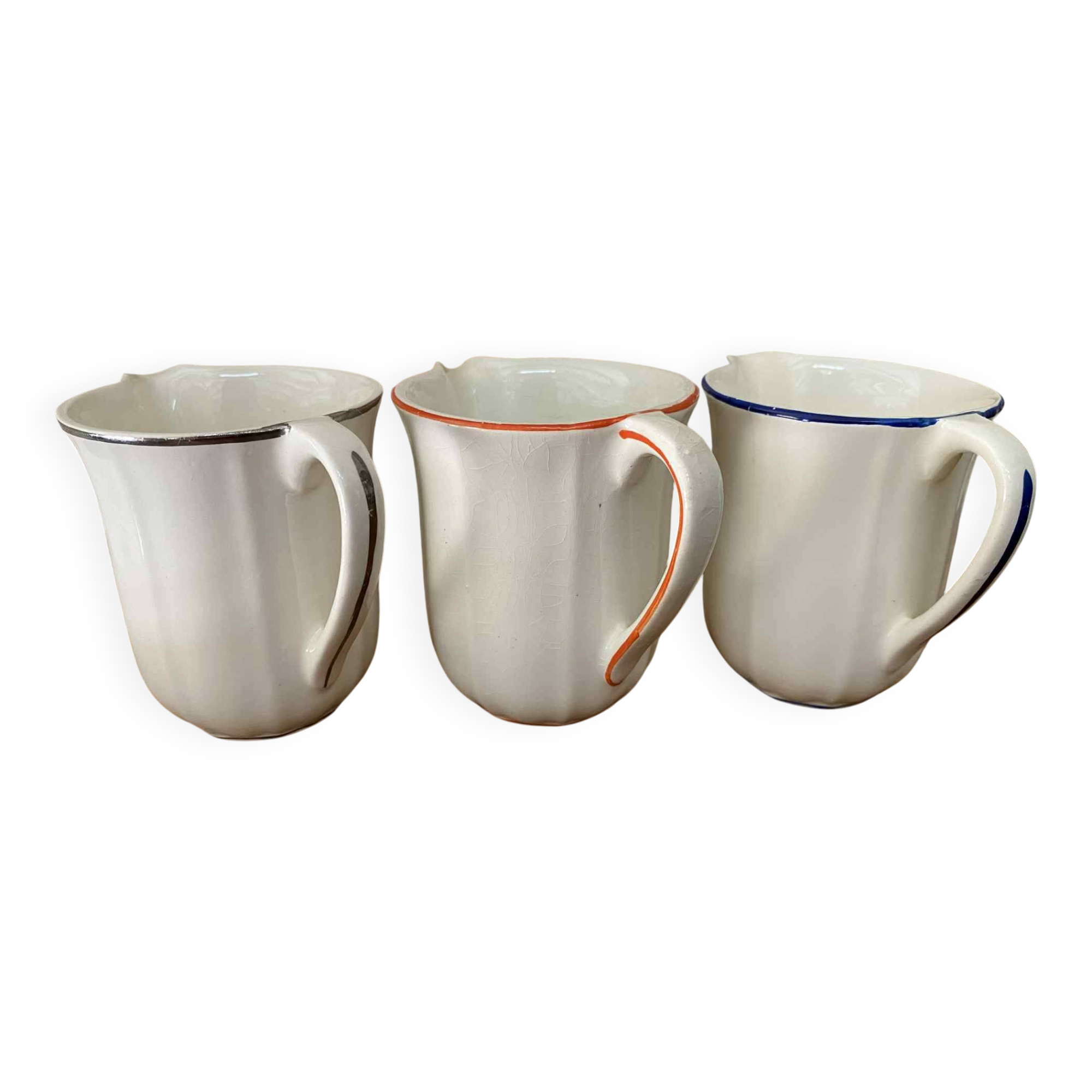 Lot of 3 Badonviller and K&G Lunéville creamers