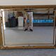 Louis XV style beaded mirror in gilded wood 115x85 cm