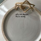Set of 2 decorative plates in Rouen earthenware