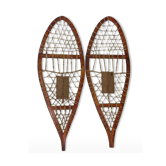 Pair of wooden snowshoes