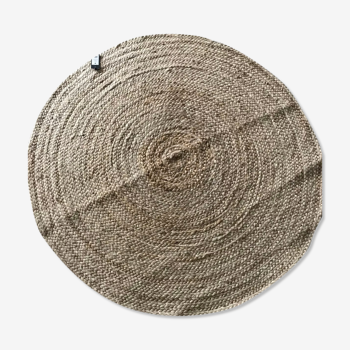 Tapis rond en fibre de chanvre naturelle 100 cm